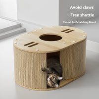 HKM-0993853 Cat Climbing Frame with Tunnel, Corrugated Paper Nest for Small Cats