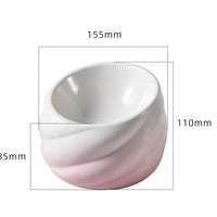 HKM-0993981 Ceramic Cat Bowl with Inclined Mouth for Easy Feeding