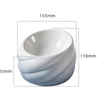 HKM-0993981 Ceramic Cat Bowl with Inclined Mouth for Easy Feeding