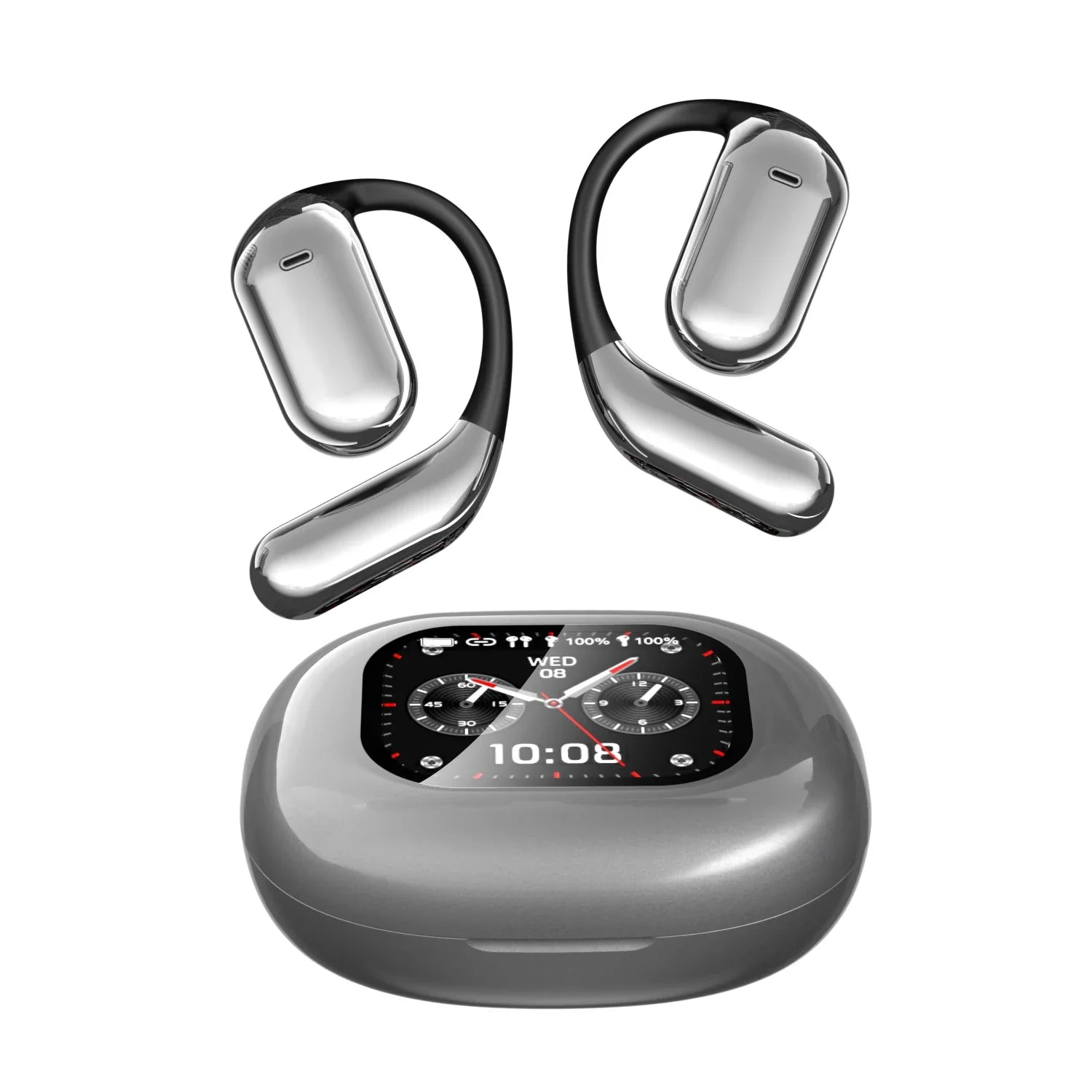 HKM-099411 Open-Ear Wireless Bluetooth Headset with ANC Noise Cancellation and Touch Control Screen