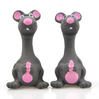 HKM-0994621 Latex Gray Molar Teeth Cleaning Dog Toy - Sounding Plush Interactive Plaything