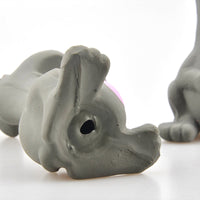 HKM-0994621 Latex Gray Molar Teeth Cleaning Dog Toy - Sounding Plush Interactive Plaything