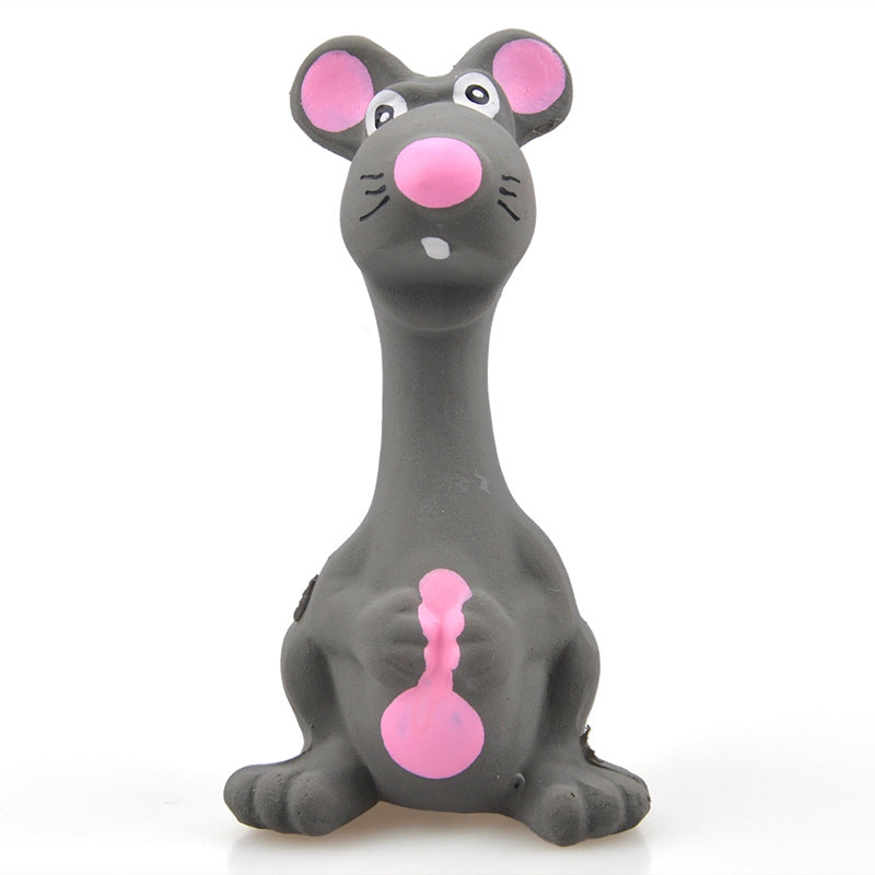 HKM-0994621 Latex Gray Molar Teeth Cleaning Dog Toy - Sounding Plush Interactive Plaything