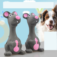 HKM-0994621 Latex Gray Molar Teeth Cleaning Dog Toy - Sounding Plush Interactive Plaything