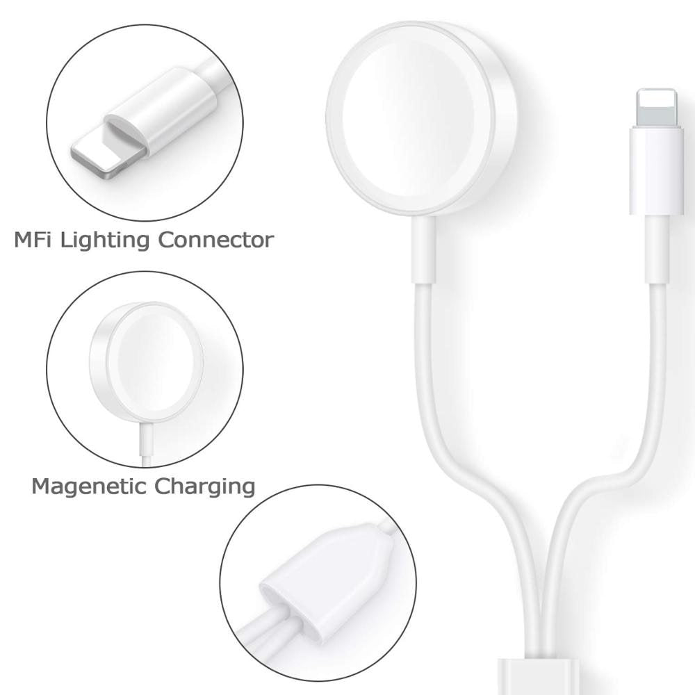 HKM-099475 2-in-1 Wireless Charger and Watch Stand - USB Interface, White