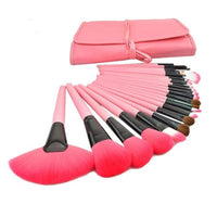 HKM-099475 24-Piece Makeup Brush Set with Wooden Handles and Artificial Fiber Bristles