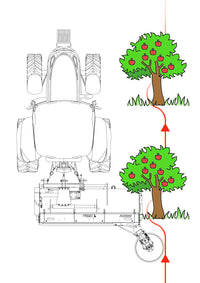 HKM-099603 FSD550 Rotary Side Trim Mower for Small Tractors - Grass Cutter and Mulcher