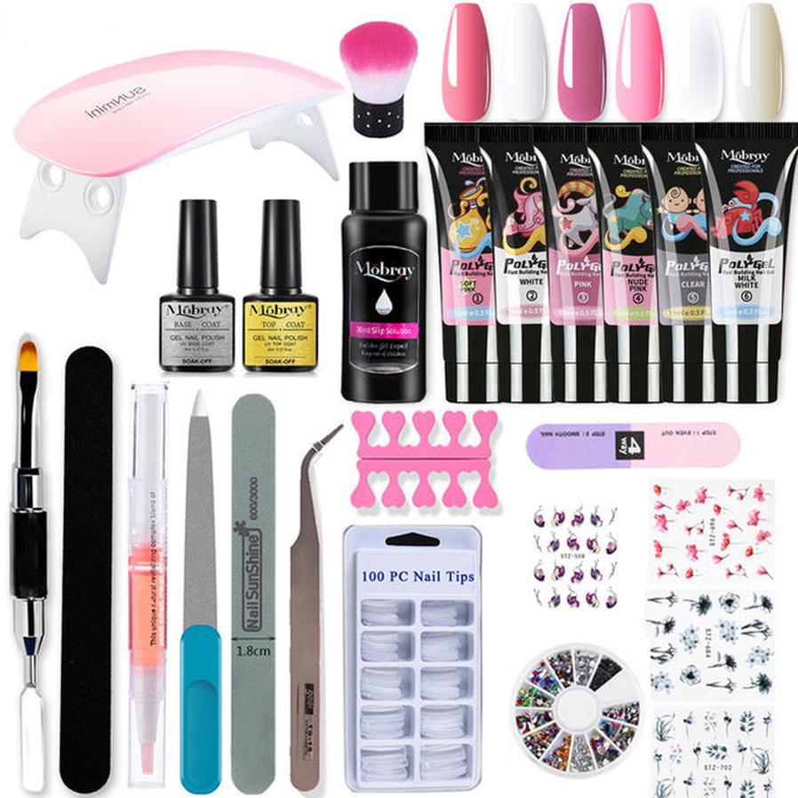 HKM-099731 Crystal Extended Nail Enhancement Tool Set for Professional Manicure