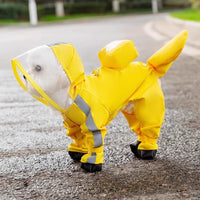 HKM-0997949 Four-Leg Waterproof Dog Raincoat in Fun Prints - EVA & Polyester Taffeta