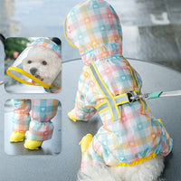 HKM-0997949 Four-Leg Waterproof Dog Raincoat in Fun Prints - EVA & Polyester Taffeta