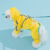 HKM-0997949 Four-Leg Waterproof Dog Raincoat in Fun Prints - EVA & Polyester Taffeta