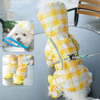 HKM-0997949 Four-Leg Waterproof Dog Raincoat in Fun Prints - EVA & Polyester Taffeta