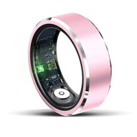 HKM-099923 Smart Waterproof Ring with Heart Rate, Blood Oxygen, Sleep Tracking, and Magnetic Charging in Pink, Gold, Silver