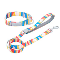 HKM-0999357 Nylon Traction Belt for Small, Medium, and Large Dogs - Adjustable Neck Size, 120cm Length, Blue or Yellow