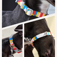 HKM-0999357 Nylon Traction Belt for Small, Medium, and Large Dogs - Adjustable Neck Size, 120cm Length, Blue or Yellow