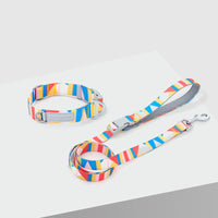 HKM-0999357 Nylon Traction Belt for Small, Medium, and Large Dogs - Adjustable Neck Size, 120cm Length, Blue or Yellow