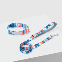 HKM-0999357 Nylon Traction Belt for Small, Medium, and Large Dogs - Adjustable Neck Size, 120cm Length, Blue or Yellow