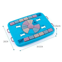 HKM-0999741 Interactive Pet Puzzle Toy for Dogs and Cats - Slow Feeder IQ Training Bowl, Non-Slip Design 39x28x5 cm