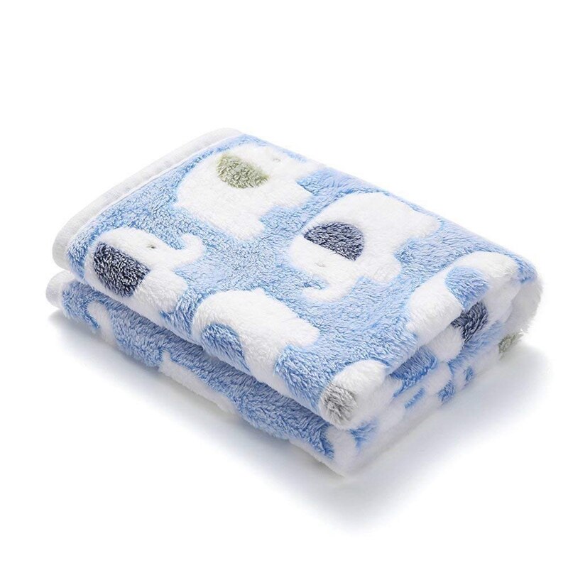 HKM-1001405 Cozy Coral Fleece Padded Dog House Mat with Bunny and Elephant Patterns