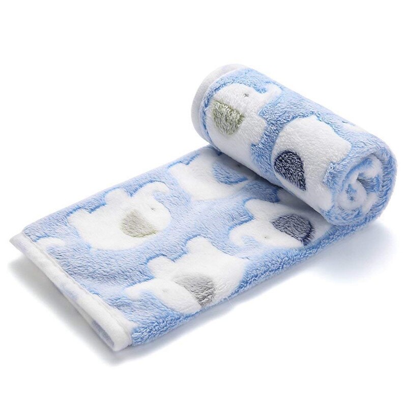 HKM-1001405 Cozy Coral Fleece Padded Dog House Mat with Bunny and Elephant Patterns