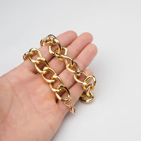 HKM-1001533 Metal Dog and Cat Necklace - Gold, Medium (36cm + 7cm Chain) & Large (46cm + 7cm Chain)