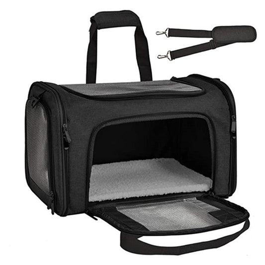 HKM-1001789 One-Shoulder Pet Transport Bag - Easy Carry Oxford Pet Bag for Cats and Dogs
