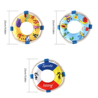 HKM-1002813 Soft Plush Dog Pull Ring Toy with Squeaker, Chew-Resistant for Fetch and Play