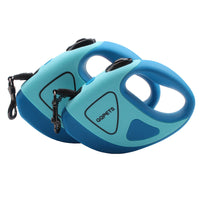 HKM-1005117 Automatic Retractable Dog Leash with LED Light and Anti-Slip Handle, 3m/5m Durable Braid Pet Supply