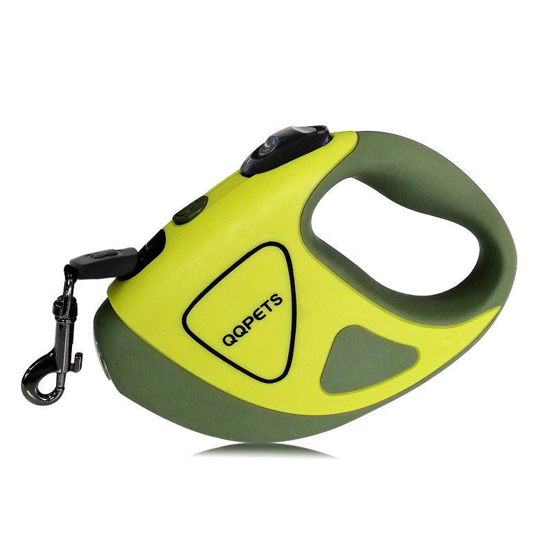 HKM-1005117 Automatic Retractable Dog Leash with LED Light and Anti-Slip Handle, 3m/5m Durable Braid Pet Supply