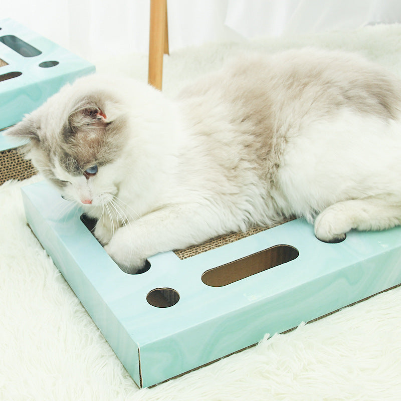 HKM-1005501 Large Cat Scratching Board in Corrugated Paper - Rectangle, Square, and Round Styles