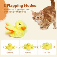HKM-1006141 Automatic Gravity Duck Electric Cat Toy with Sound and Vibration - Rechargeable with Catnip