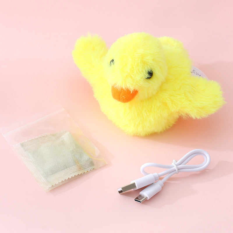 HKM-1006141 Automatic Gravity Duck Electric Cat Toy with Sound and Vibration - Rechargeable with Catnip