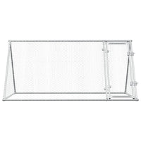 HKM-1006909 Spacious Silver Galvanized Chicken Coop for Hens and Small Animals 200x105x91 cm