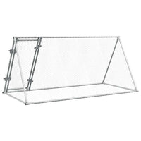 HKM-1006909 Spacious Silver Galvanized Chicken Coop for Hens and Small Animals 200x105x91 cm