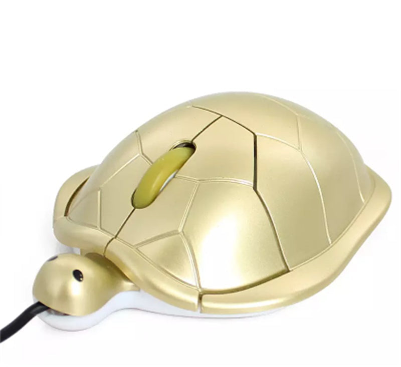 HKM-100755 Tortoise Light Wired Mouse with 1200 DPI Photoelectric Resolution in Red, Green, or Gold