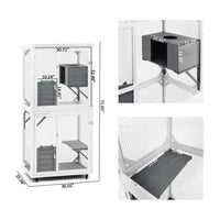 HKM-1008957 Large Indoor Outdoor Cat Climbing Frame with Cozy Sleeping Area