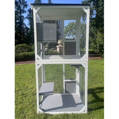 HKM-1008957 Large Indoor Outdoor Cat Climbing Frame with Cozy Sleeping Area