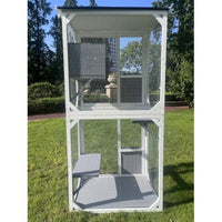 HKM-1008957 Large Indoor Outdoor Cat Climbing Frame with Cozy Sleeping Area