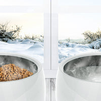 HKM-1009085 Smart Stainless Steel Heated Bowl for Dogs and Cats, Detachable Round Design