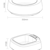 HKM-1009085 Smart Stainless Steel Heated Bowl for Dogs and Cats, Detachable Round Design