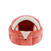 HKM-1009341 Cozy Removable and Washable Pet Nest with Playful Cat Ball, Orange, Suitable for Cats Up to 16 kg