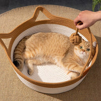HKM-100947 Coarse Linen Rattan Woven Four Seasons Universal Summer Cat Nest
