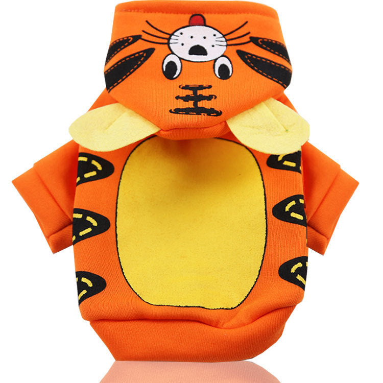 HKM-1009725 Cartoon Pet Coat for Small to Medium Dogs - Owl, Dinosaur, Duck, Tiger, Caterpillar Designs