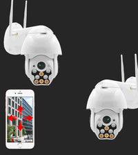 HKM-101075 1080P Wireless Outdoor Dome Camera with 360-Degree Panoramic View and Motion Detection