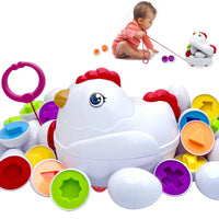 HKM-101075 Sensory Matching Eggs Educational Toy for Babies 0-12 Months - Shape and Color Recognition