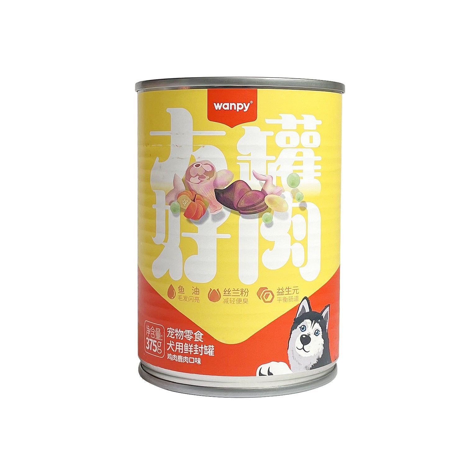 HKM-1011133 Naughty Dog Canned Beef and Chicken Wet Food - 375g Jar with Meaty Varieties and Nutritious Ingredients