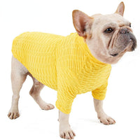 HKM-101139 High Neck Slim Fit T-Shirt for Pets ¨C Super Elastic Autumn Winter Apparel in Gray and Yellow