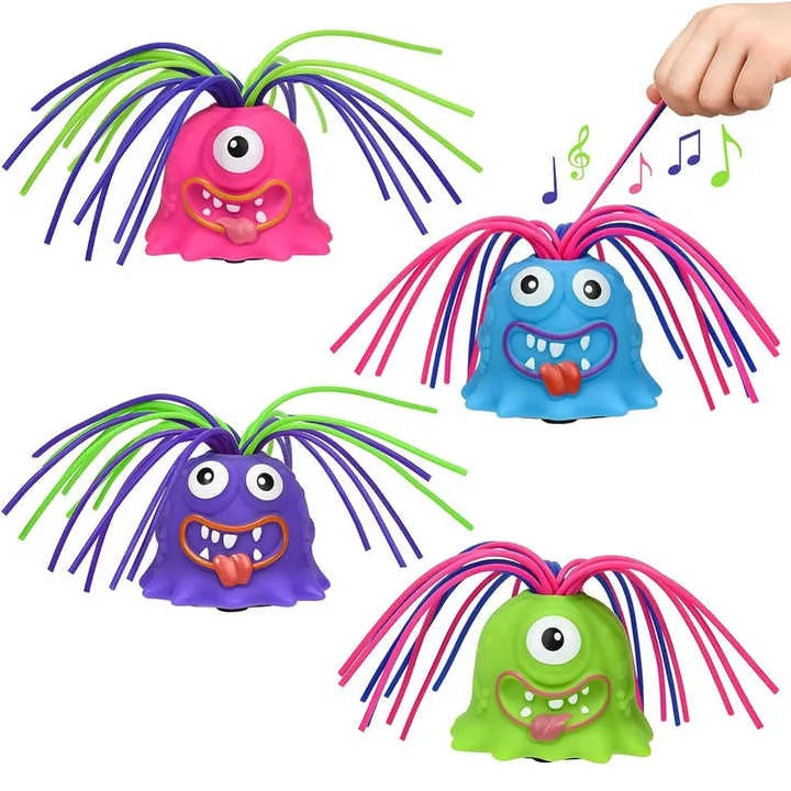 HKM-101203 Screaming Hair Pulling Monster Toy for Ages 2 and Up - Funny Halloween Fidget Fun