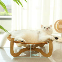 HKM-1012541 Woven Rattan Pet Hammock Bed – Off Ground, Cool Dog Mat for Year-Round Comfort, 46x46x17.5cm