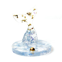 HKM-101267 Fish Tail Natural Resin Crystal Gravel Ornament Mobile Phone Stand Gift